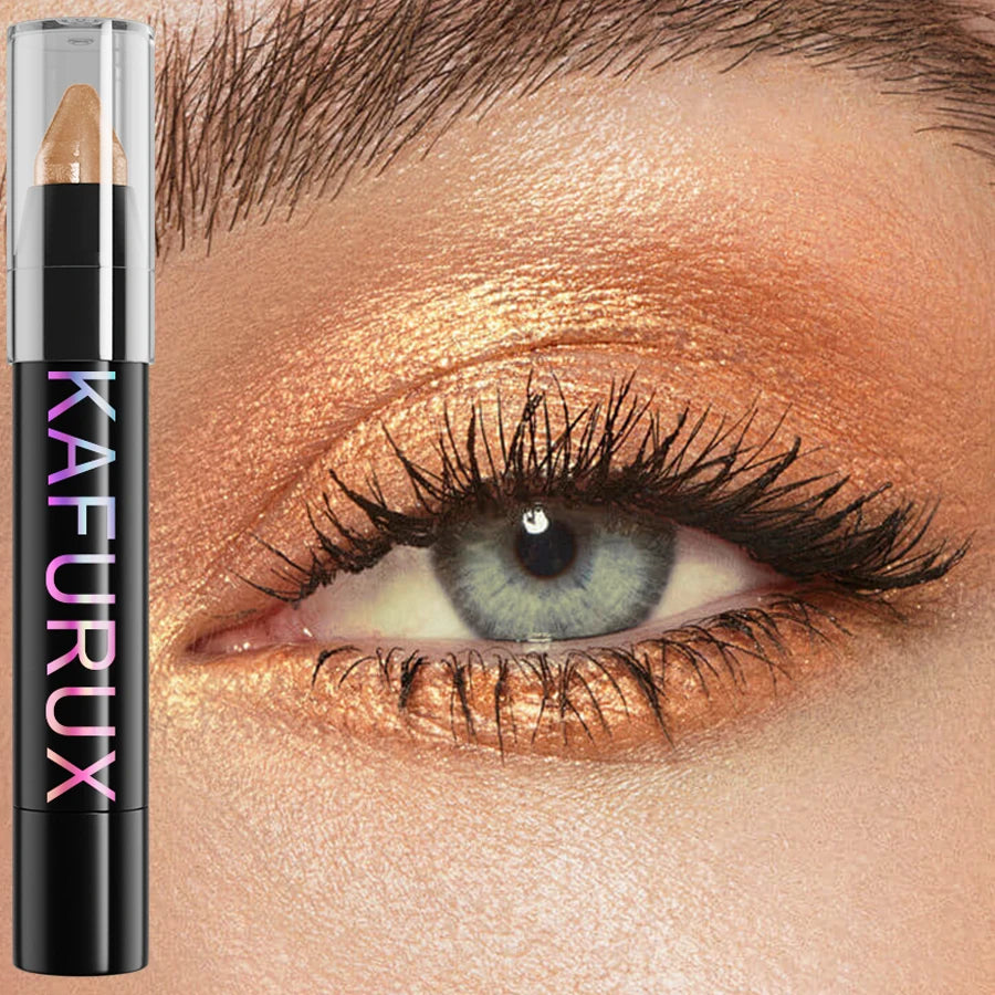 25 Colors 1PC Waterproof Eyeshadow Stick Long Lasting High Pigmented Shimmer Glitter Matte Brown Eye Shadow Korean Makeup Gifts