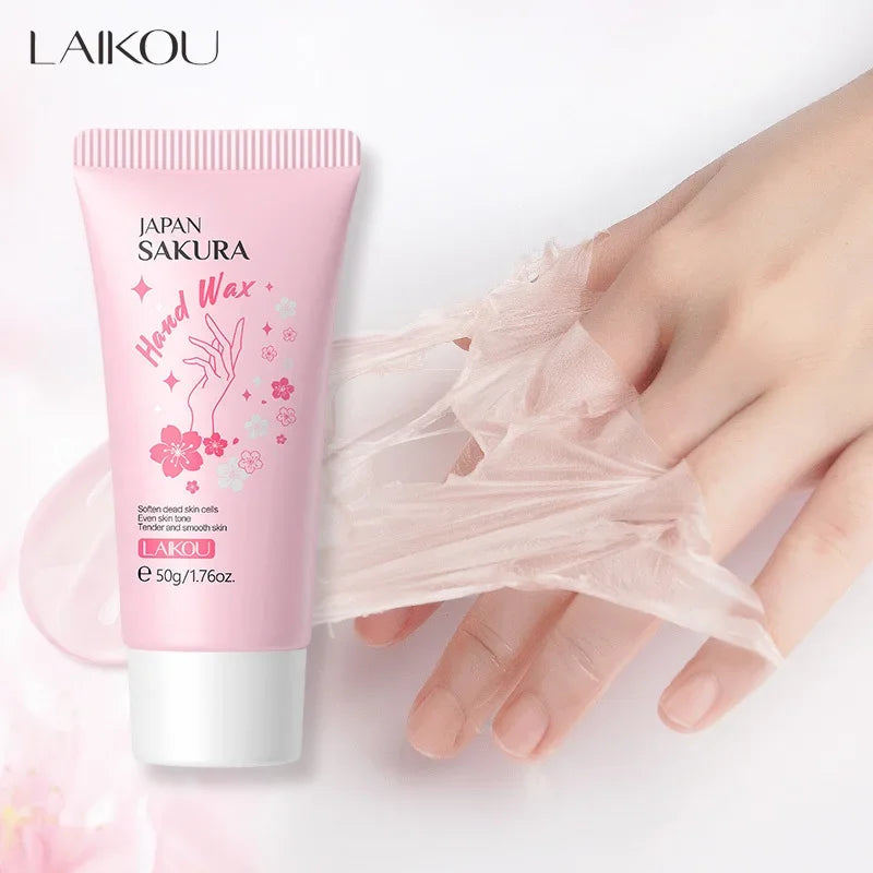 Cherry Blossom Honey Milk Hand Wax Moisturizing Hand Mask Exfoliating Dead Skin Nourishing Smoothing Dry Rough Hands Repair