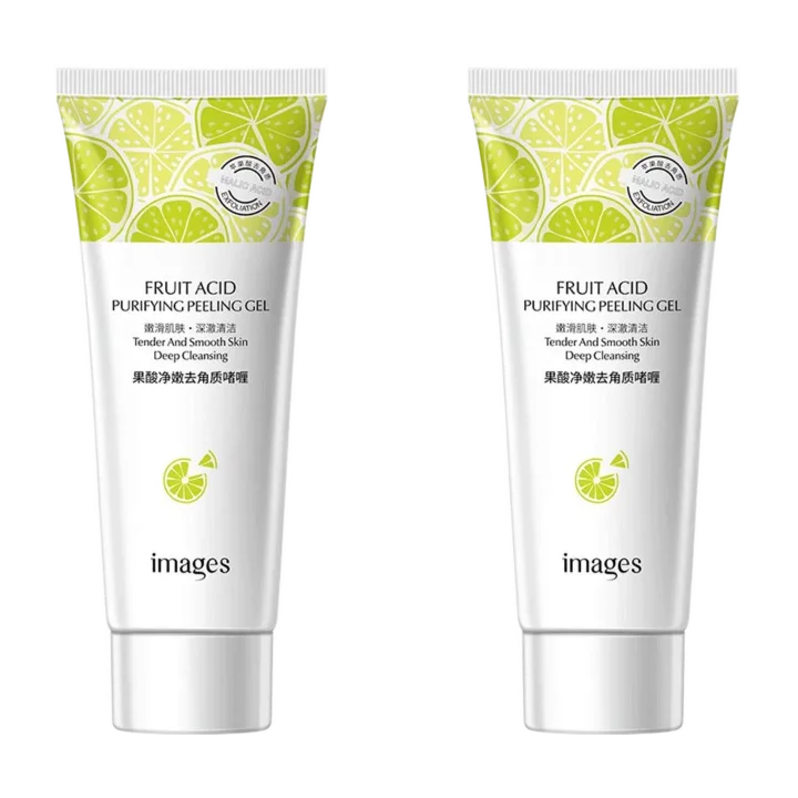 Fruit Acid Peeling Gel Facial Cleansing Exfoliating Peeling Scrub Cream Deep Clean Moisturizing Blackhead Removal Face Cleanser
