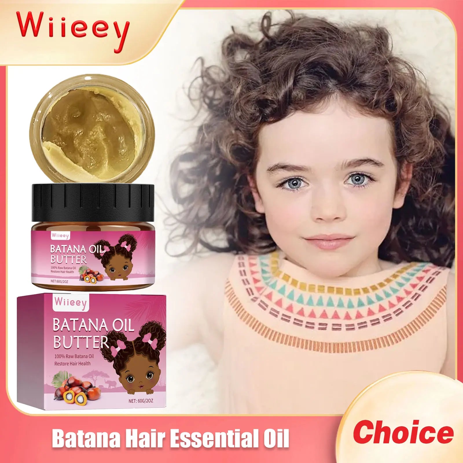 Batana Hair Essential Oil Improving Curly Reducing Dryness Loss Treatment Scalp Massage Promotes Wellness Kids Hair Growth Serum