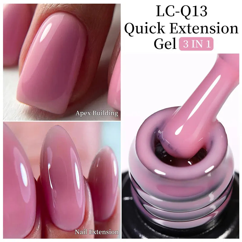 LILYCUTE 7ML Jelly Nude Pink Quick Extension Gel Nail Polish Transparent  Finger Prolong Long Lasting Construction Gel Varnish