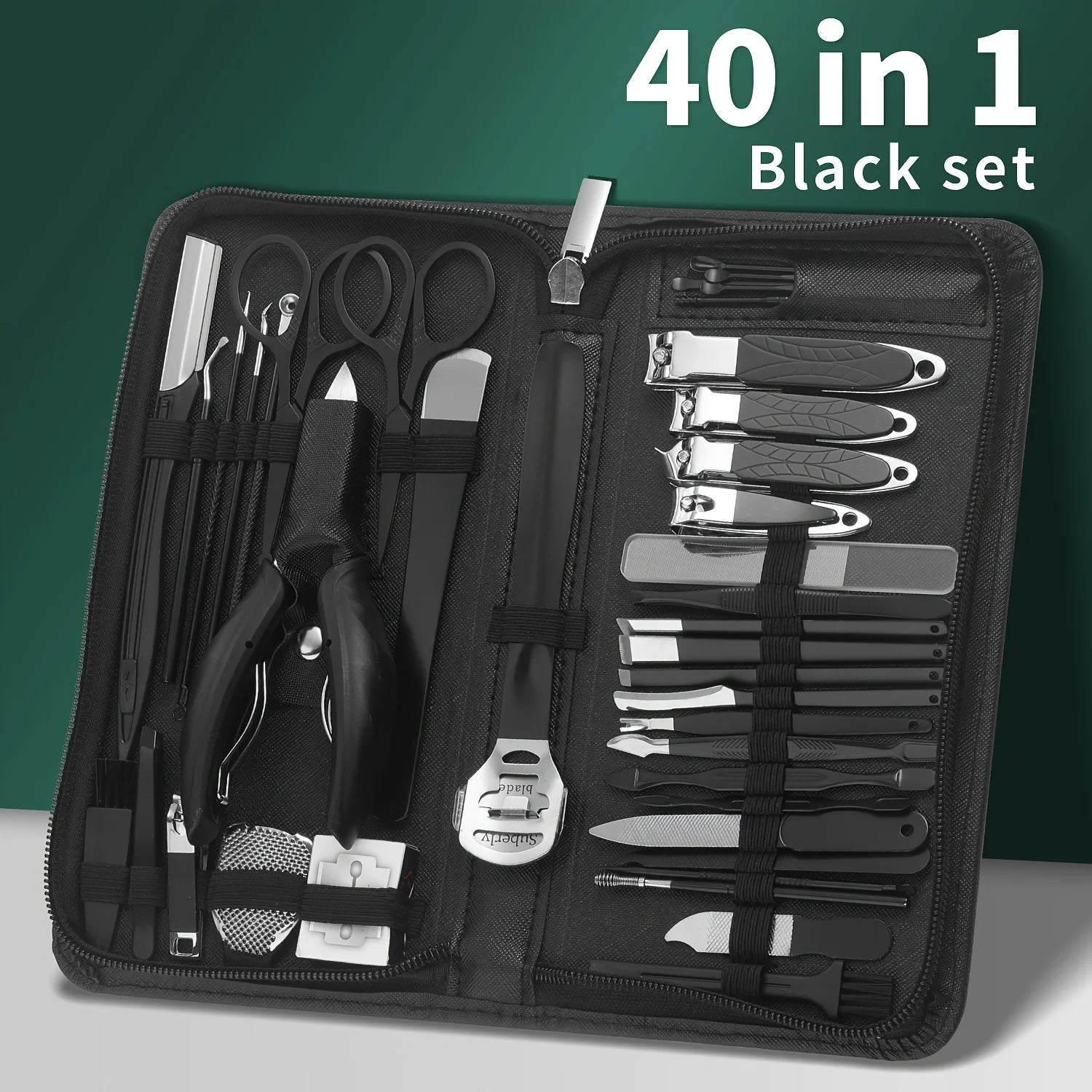 9/40Piece in 1 Manicure Set Pedicure Tools Set Nail Grooming Kit for Women Mens,  Nail Manicure Kit Foot Hand Care Kit