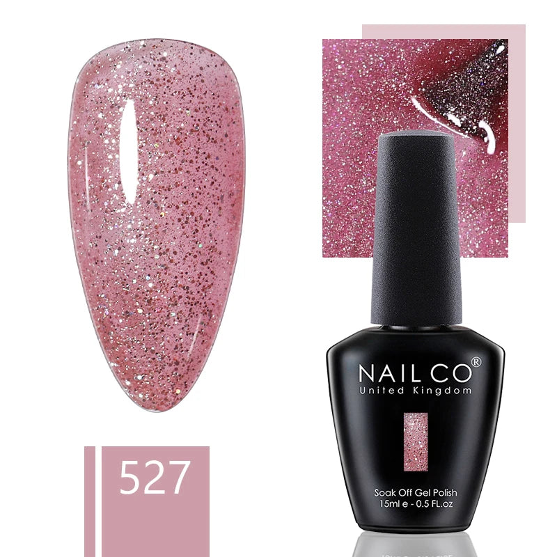 NAILCO 15ml Dark Gel Nail Polish Semi-permanent Varnish Hybrid UV Nails Art Glitter Colors Gel Polish Manicure Enamels For Nails