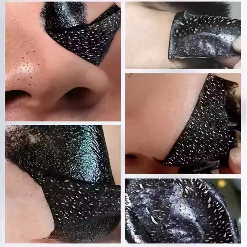 Unisex Blackhead Remove Mask Bamboo Charcoal Shrinking Pore Nose Deep Cleaning Mask Improve Rough Skin Acne Treatment Skin Care