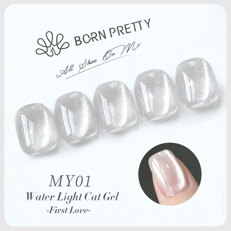 BORN PRETTY 10ml Fruit Green Purple Cat Magnetic Gel Nail Polish 2025 New Whitening Guava Grape Glass Bead Nail Varnish Supplies