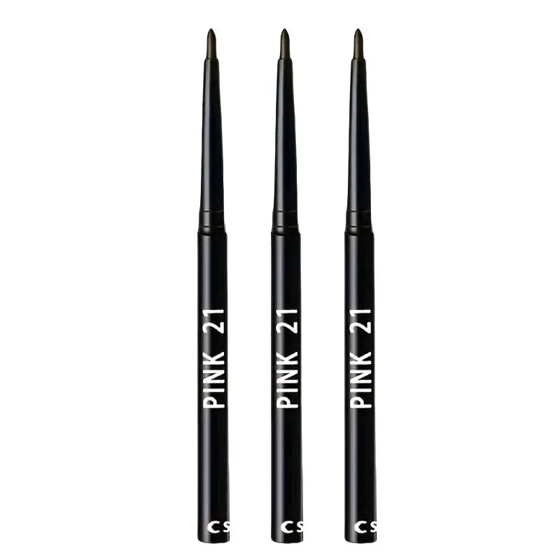 3pcs Waterproof Black Eyeliner Pencils-Smudge-Proof, Long-Lasting &Beginner-Friendly Eye Makeup