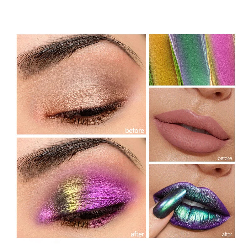 Metallic Glitter Pearlescent Eyeshadow Cream Chameleon Sparkling Liquid Eye Shadow Shimmer Brightening Diamond Highlighter