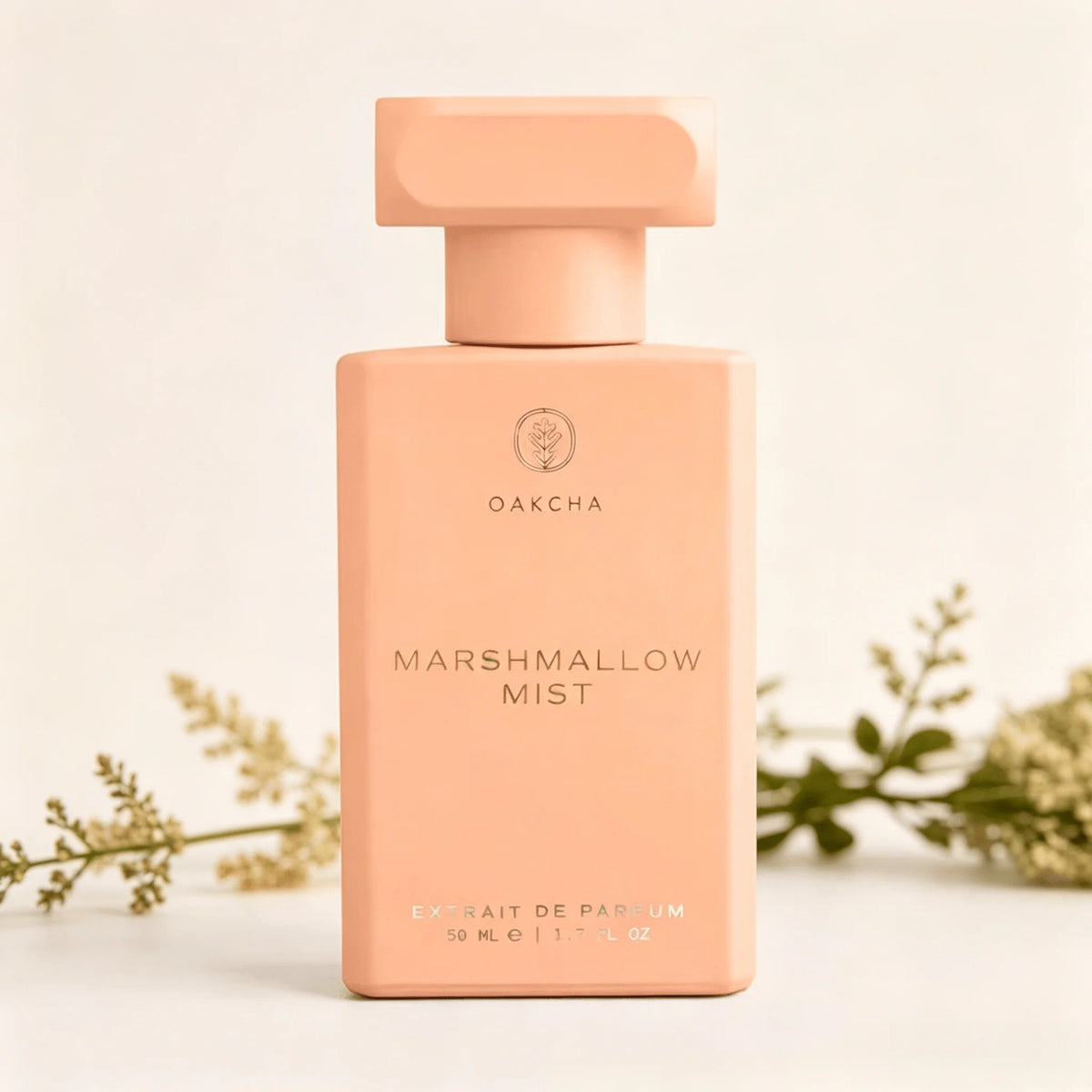 Oakcha Marshmallow Mist 50ml Matte Peach Square Bottle Sweet Gourmand Scent Long Lasting Extraits De Parfum For Women Luxury Fragrance Spray Birthday Holiday Gift
