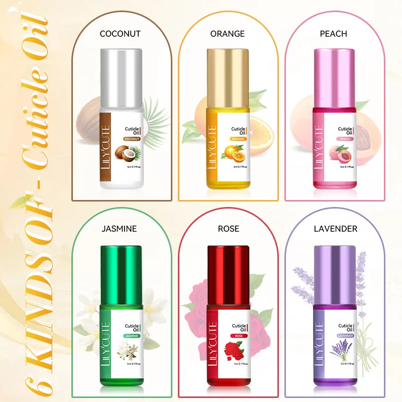 LILYCUTE 5ml Nail Cuticle Nutrient Oil Restore Damaged Nails Softener Nourishing Treatment Skin Revitalizer Remedy Manicure