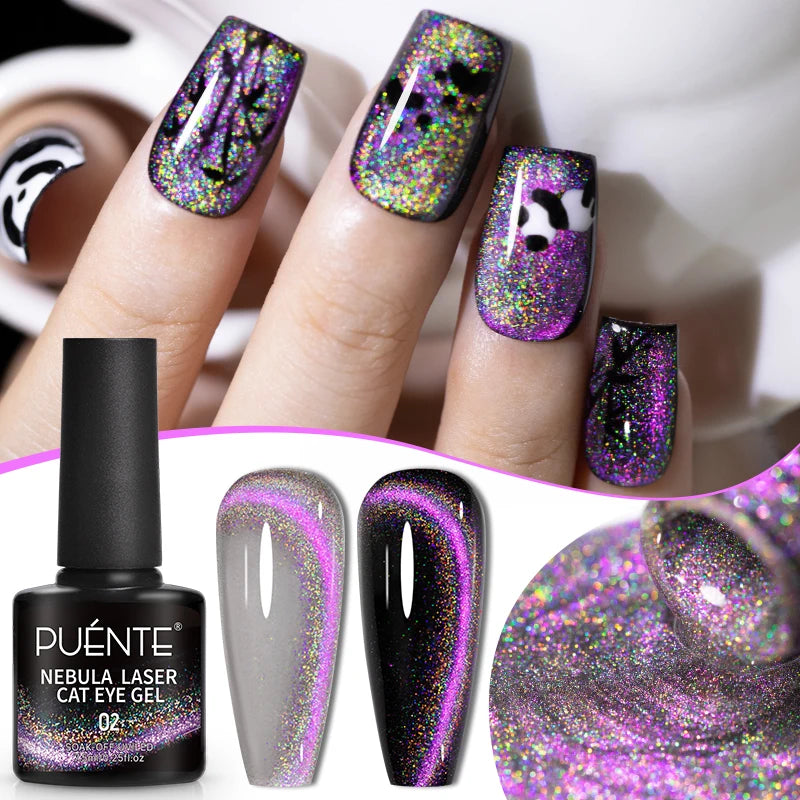 PUENTE 5ml Flower Fairy Gel Nail Polish Pink Blue Purple Natural Dried Flowers Gel For Nail Art Soak Off UV Varnish For Manicure