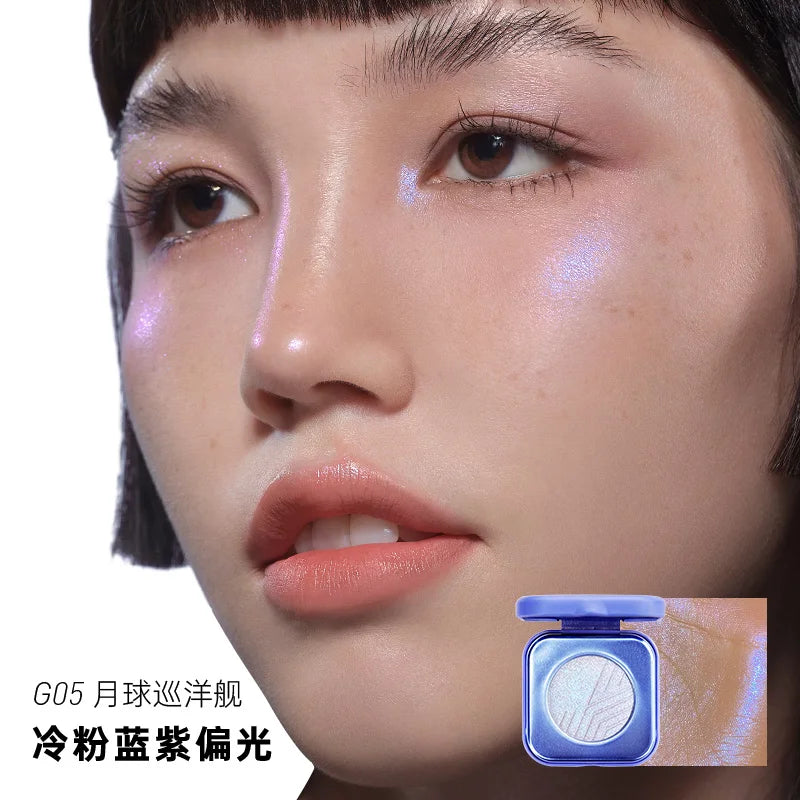 Kaleidos Space Age Prophecy Highlighter Chrome Glitter Palette Face Makeup Chameleon Diamond Powder Brightening Eye