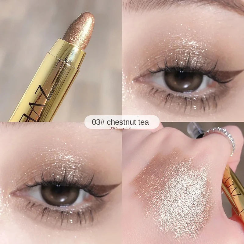 Long-lasting Waterproof Double-Headed Shimmer Eyeshadow Stick/Double-ended Metallic Eyeshadow