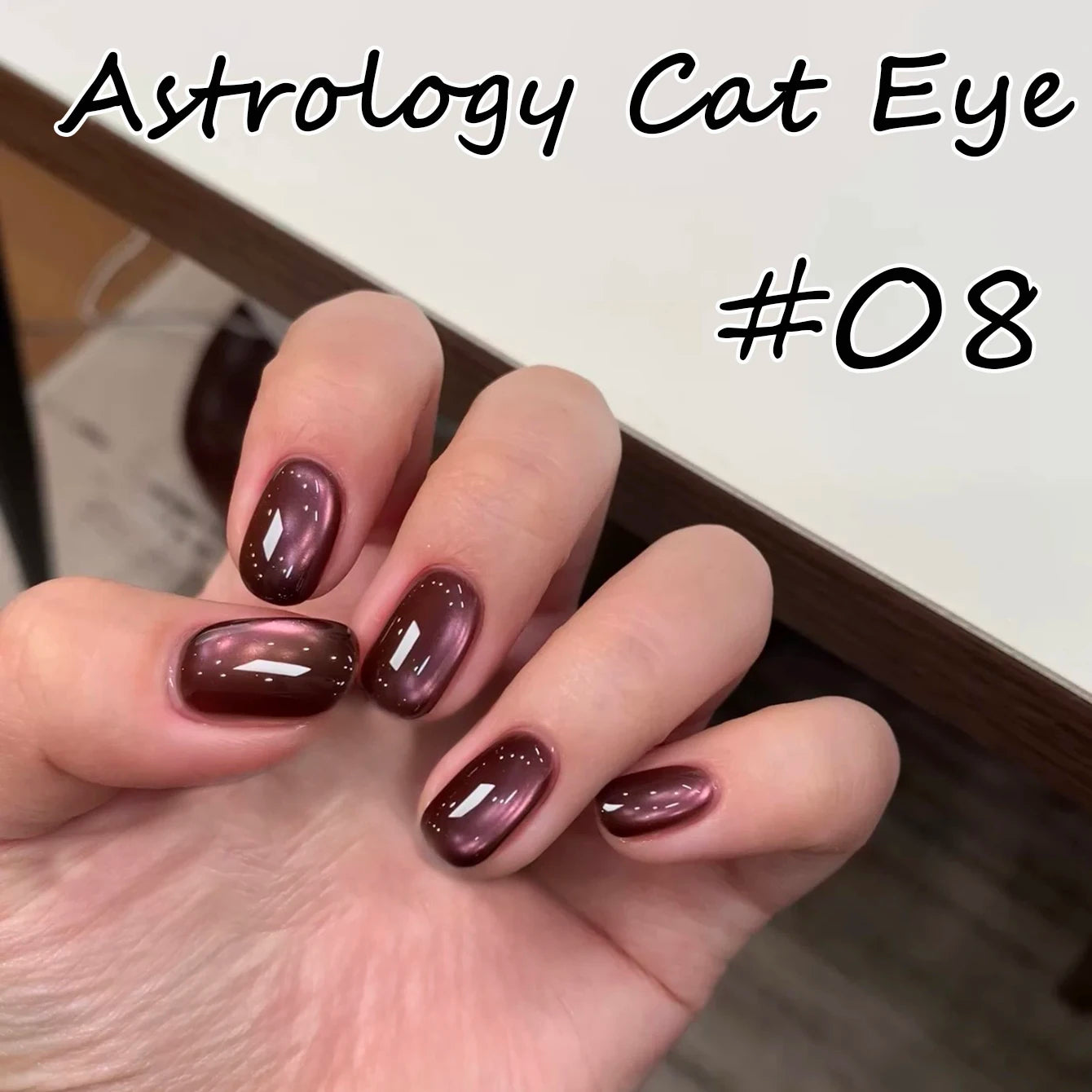 WS 10ML Sunlight Cat Eye Gel Nail Polish Autumn Winter Whitening Wine Red Color Light Sunset Glow Cat Eye Glass Beads Nail Atr