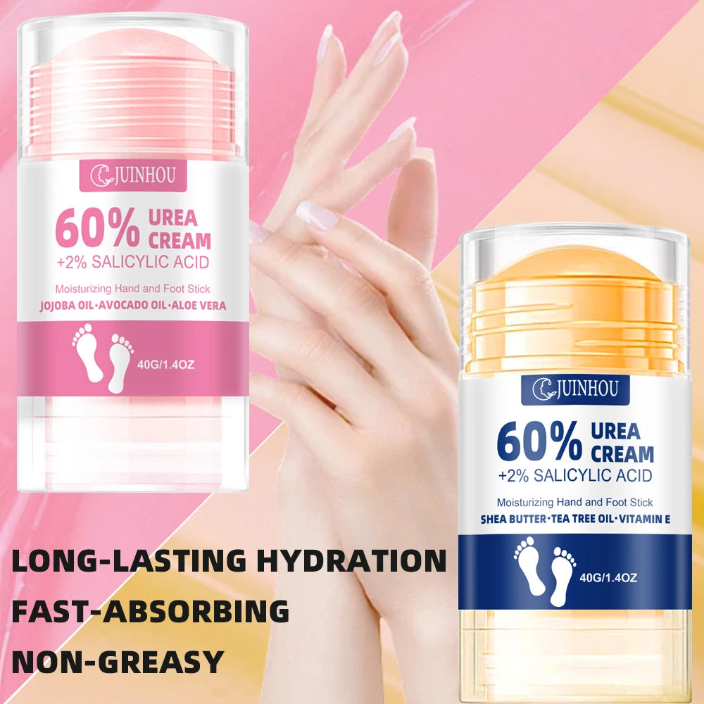 JUINHOU 60%Urea Hands and Feet Cream Powerful Repair Intensely Moisturizes Hand and Feet Refreshing and Non-greasy Portable