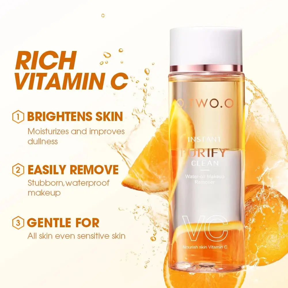 Dual Phase Makeup Remover With VC Essence For Sensitive Skin Instantly Dissolves Stubborn Makeup Without Irritation