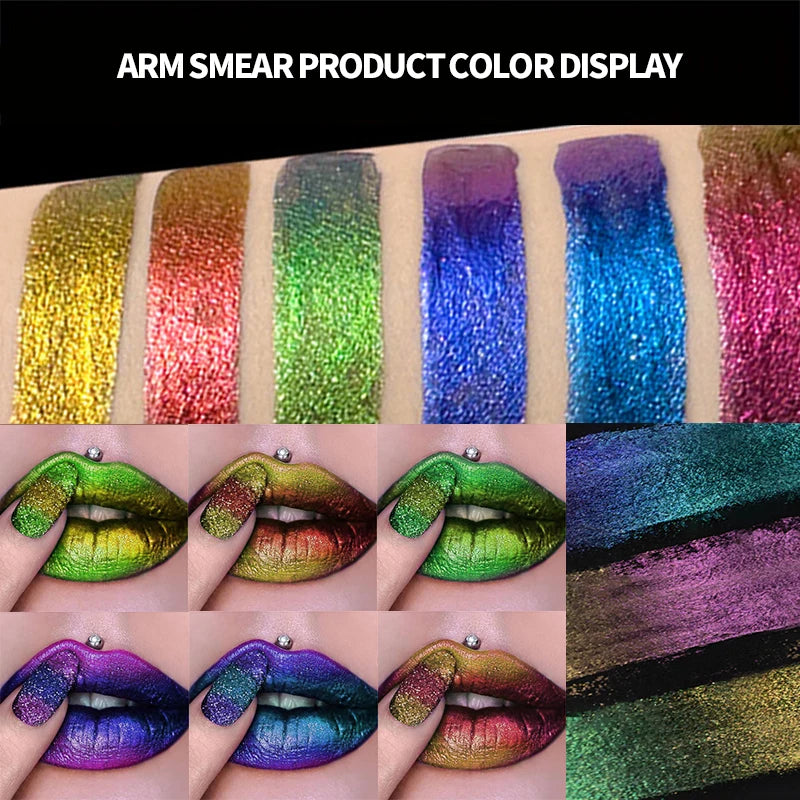 Metallic Glitter Pearlescent Eyeshadow Cream Chameleon Sparkling Liquid Eye Shadow Shimmer Brightening Diamond Highlighter