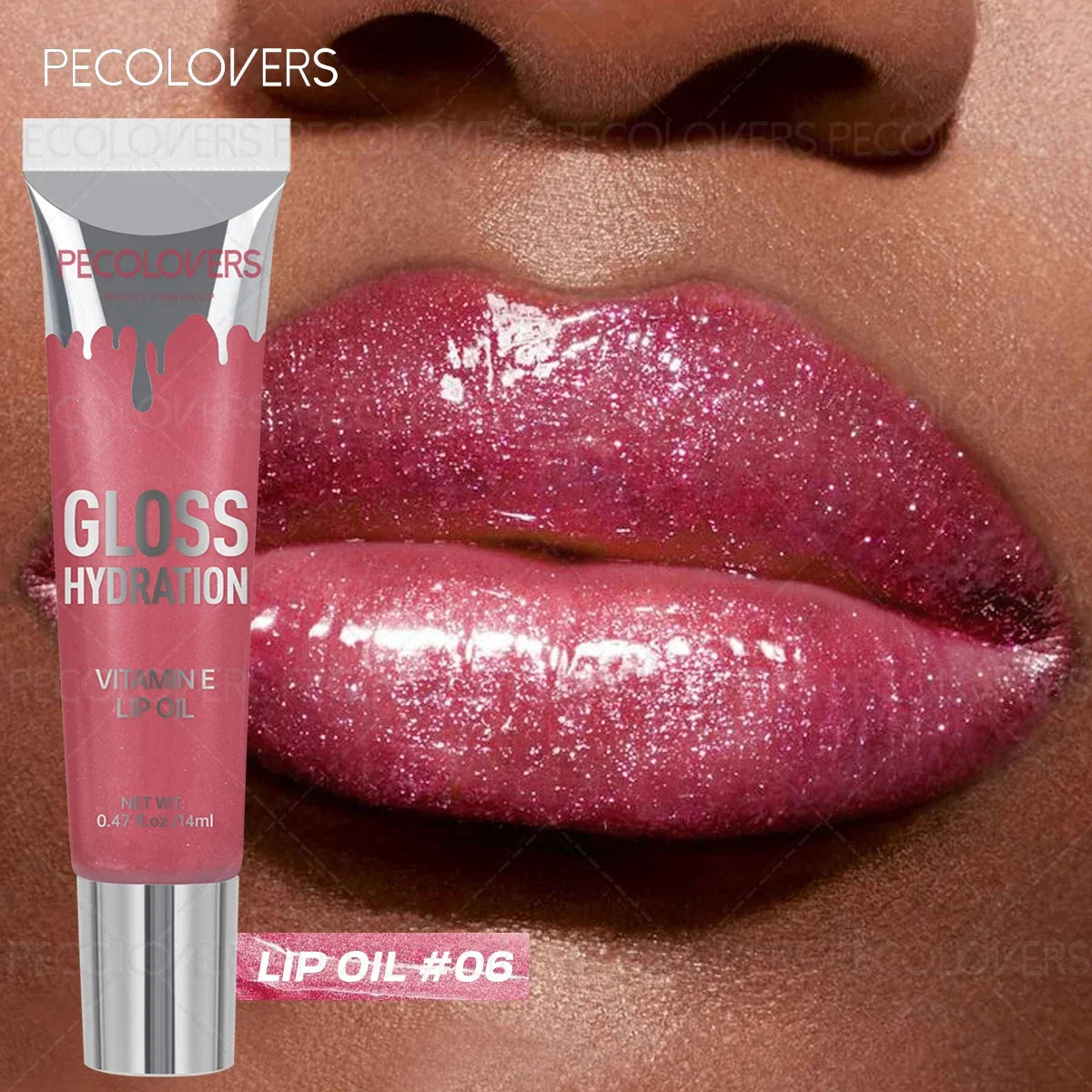 1PC Gentle Moisturizing, Non-sticky, Glossy, Sparkling Gel Formula, Waterproof and Sweat-proof, Single Color Shiny Lip Gloss