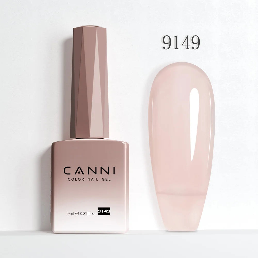 Canni Nail Gel Polish Jelly Nude Color HEMA FREE TPO FREE 9ml Transparent Semi Permanent Natural Nude French Nail Gel Lacquer