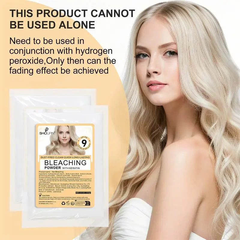 100g Natural Professional Health Hair Bleaching Agent Removes YellowColor Fixing Dye Hair Care Bleaching Non Irritating HairCare