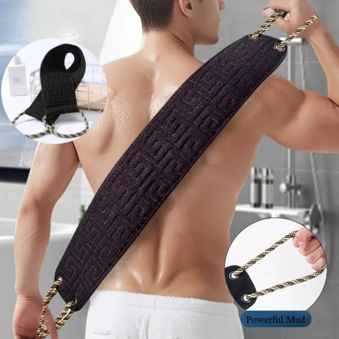Dual Side Back Scrubbing Towel Durable Shower Exfoliating Bath Belt Glove Wisp For Body Washcloth Japanese Rear Scrub Pull Strap