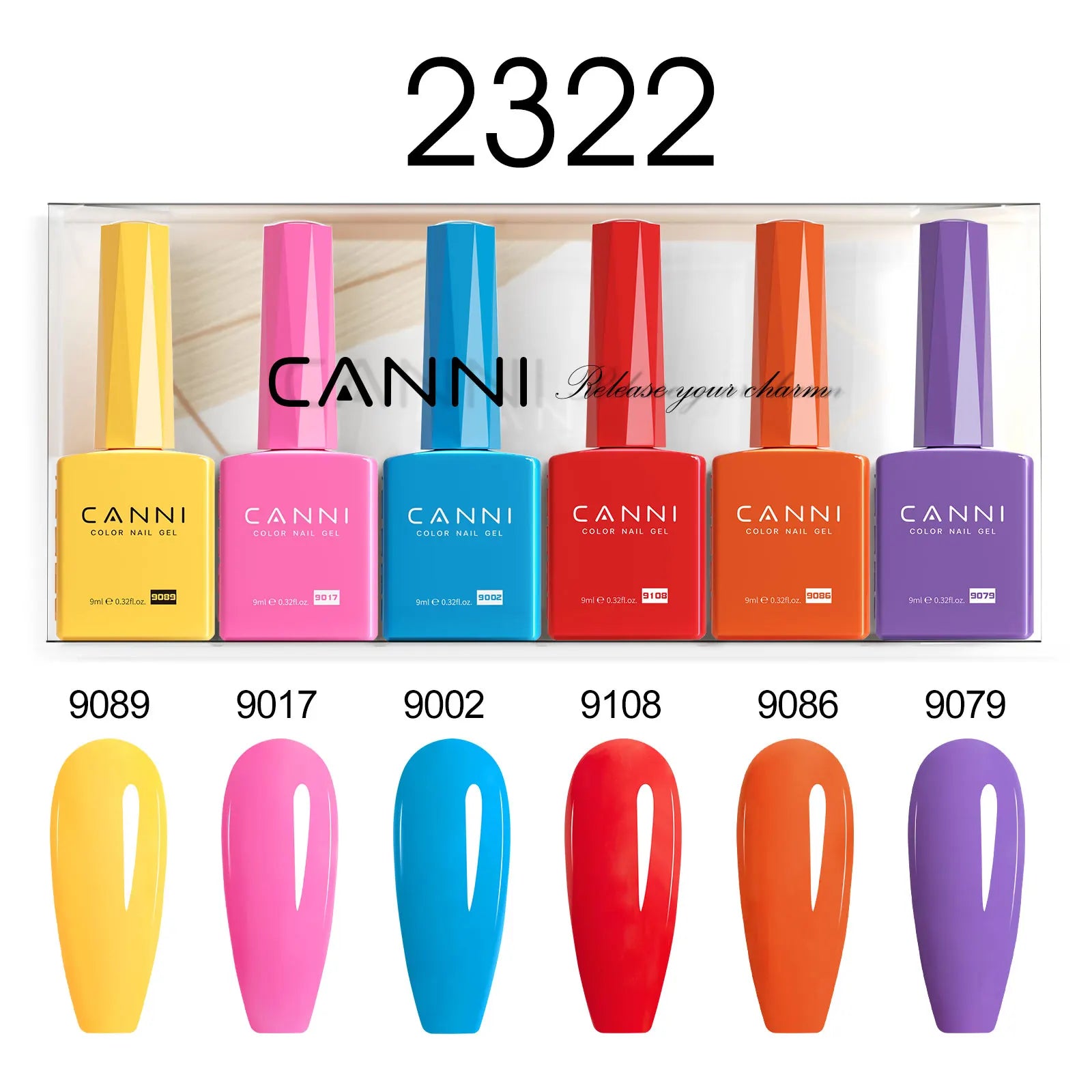 6pcs*9ml HEMA TPO FREE Nail Gel Polish CANNI Semi Permanent Jelly Pink Nude Color Gel Varnish Great Coverage UV LED Lacquer