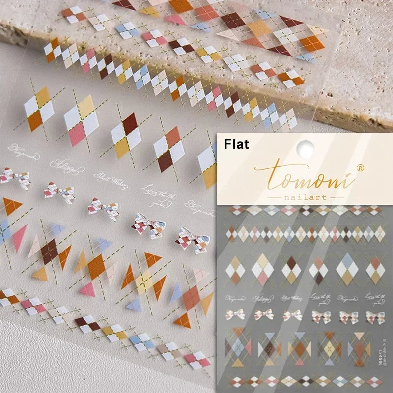 1pcs Elegant 5D Pearl Lace Wave Nail Art Stickers Exquisite White Lines Nail Decoration Decals DIY Self Adhesive Transfer Slider