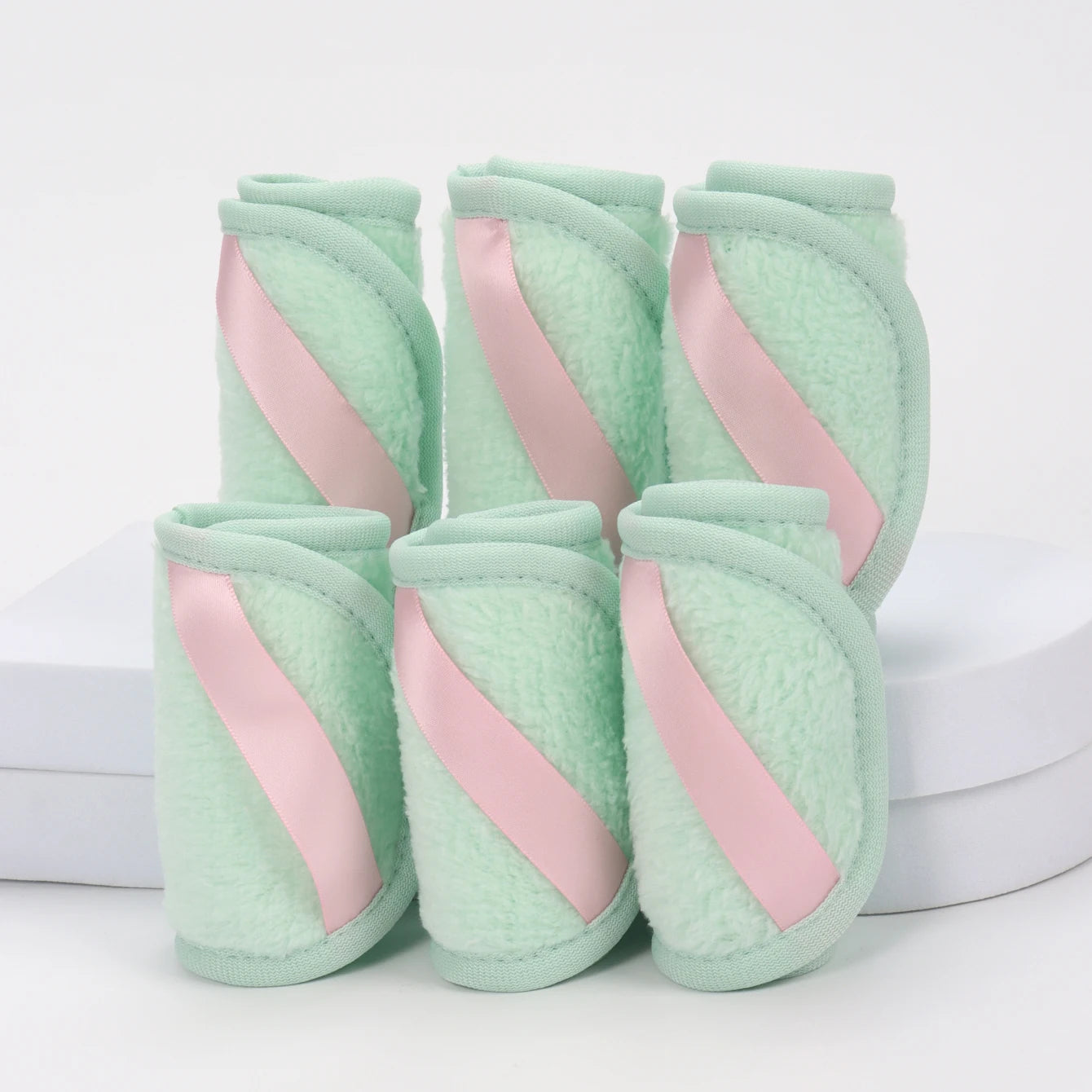 1020 Long Bandage Cleaning Wipes 6Pcs, Machine Washable, Reusable Makeup Remover Tools, Suitable for All Skin Types