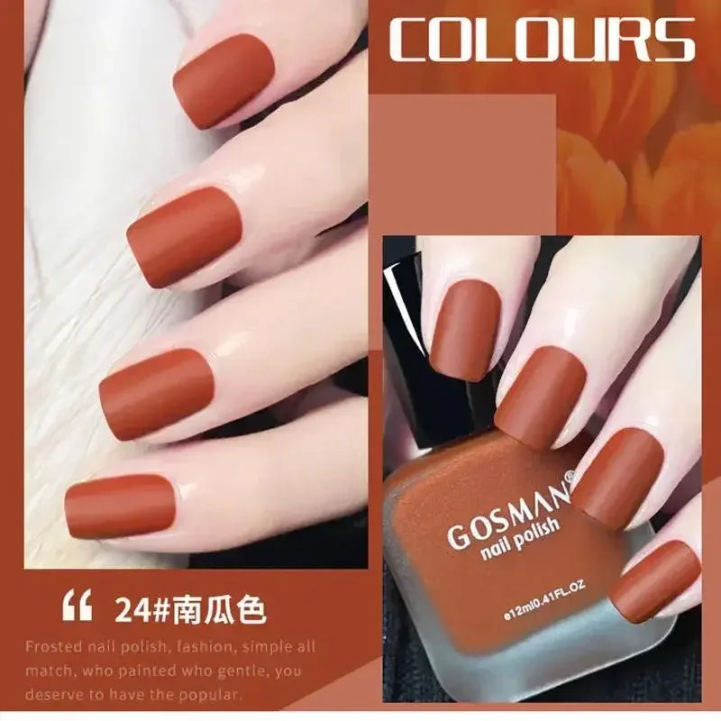 12ml Frosted Nail Polish Quick Dry Long Lasting No Baking Matt Semi-permanent Nail Art Nail Gel Varnish Manicure Tools