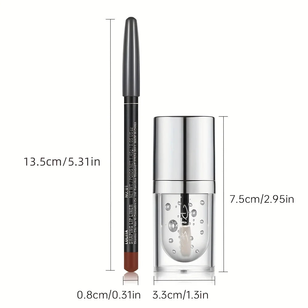 Gradient Lips Set, Lip Liner + Lip Oil, Ombre Lip Makeup, Smooth Define & Blend, Moisturizing, Long-Lasting