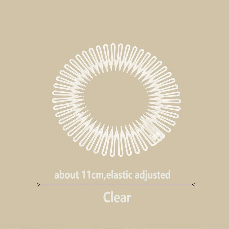 1Pc/lot Women Invisible Broken Hair Hairpin Adult Full Circle Stretch Flexible Comb Teeth Headband Hair Hoop Styling Accessories