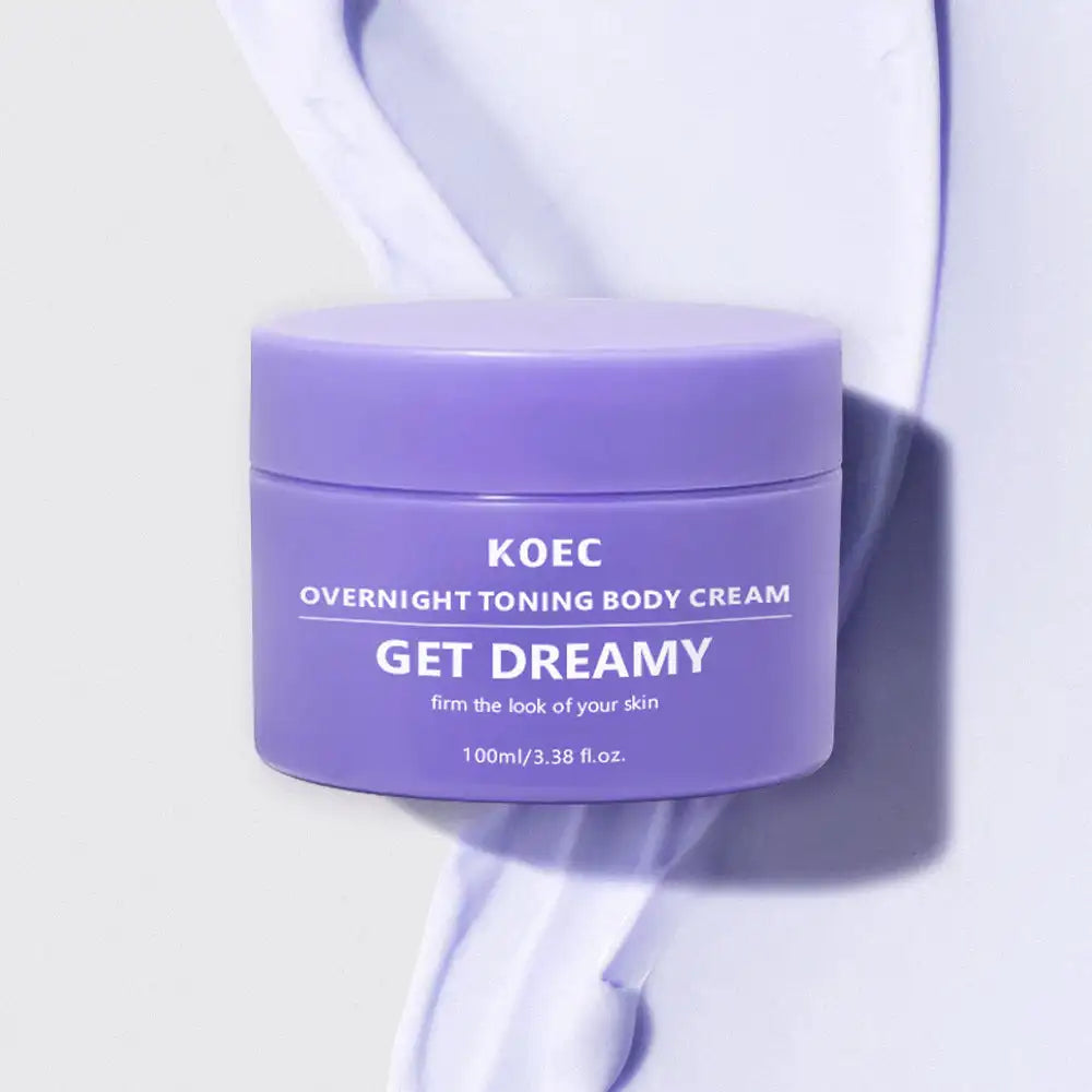100ml KOEC Overnight Toning Get Dreamy Body Cream Tightening Firming Reduce Cellulite Roughness Shea Butter Lavender Coconut Oil