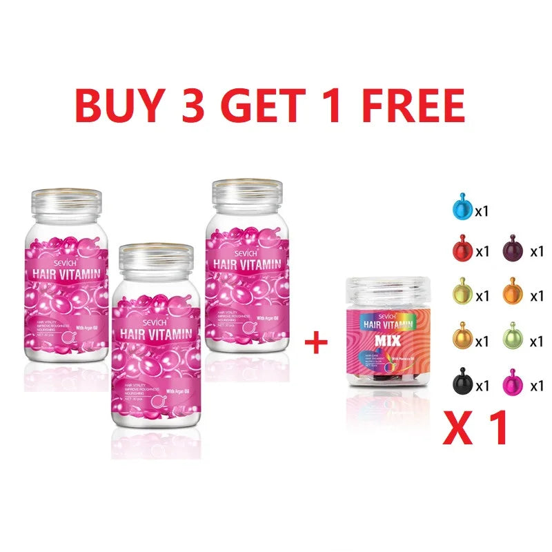 Sevich Hair Vitamin Capsule Keratin Oil Repairs Damaged Hair Anti Hair Loss Moroccan Oil Smoothing Hair Essence Mix Hair Capsule