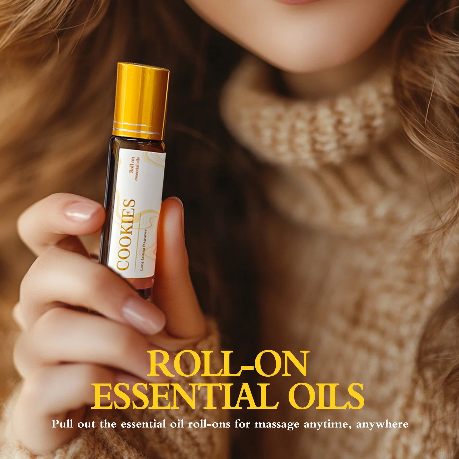 2PC/1PC 10ml Chocolate Musk Peppermint Roll On Essential Oils massage oil perfume body oil Gifts skincare Long lasting fragrance