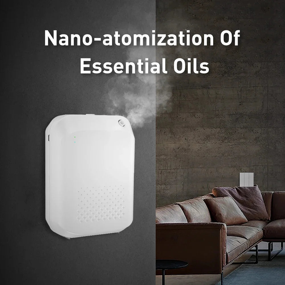 Battery Aroma Diffuser Coverage 300m³ Essential Oil Diffuser Scent Machine Bluetooth Control Air Purifier Use Battery Fragrance