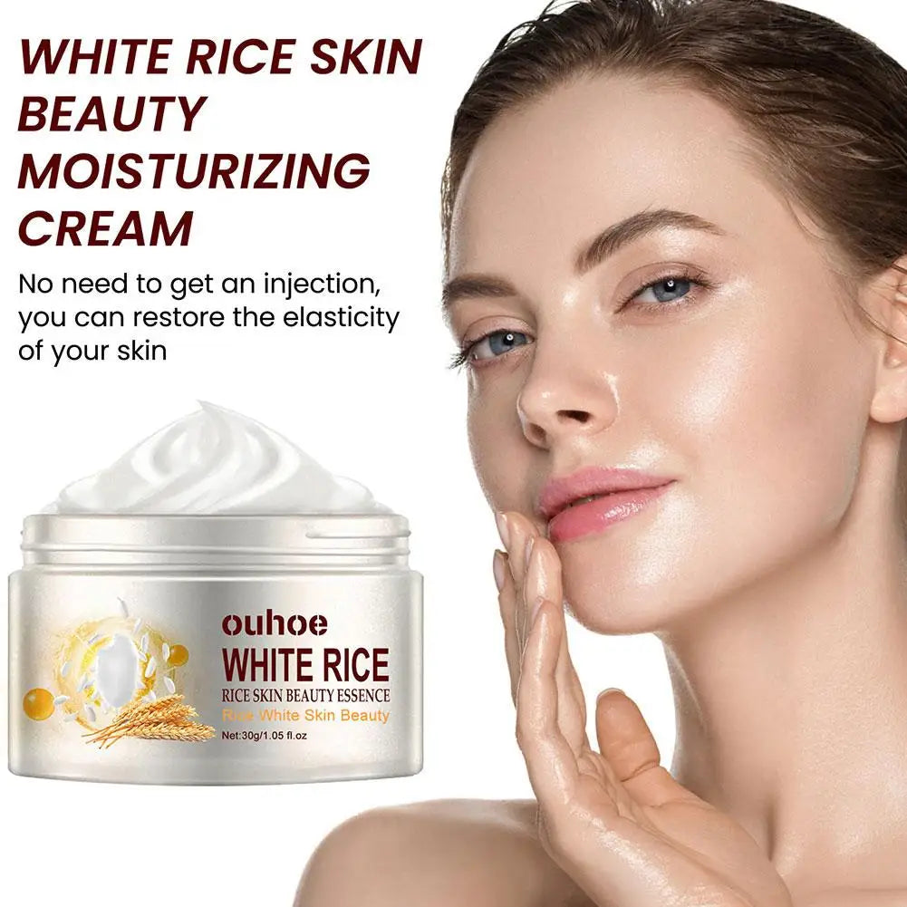 1/2/3PCs Rice Cream For Face White Rice Essence Brightening Moisturizing Cream Lightweight Moisturizer Face Cream Smooth Lines