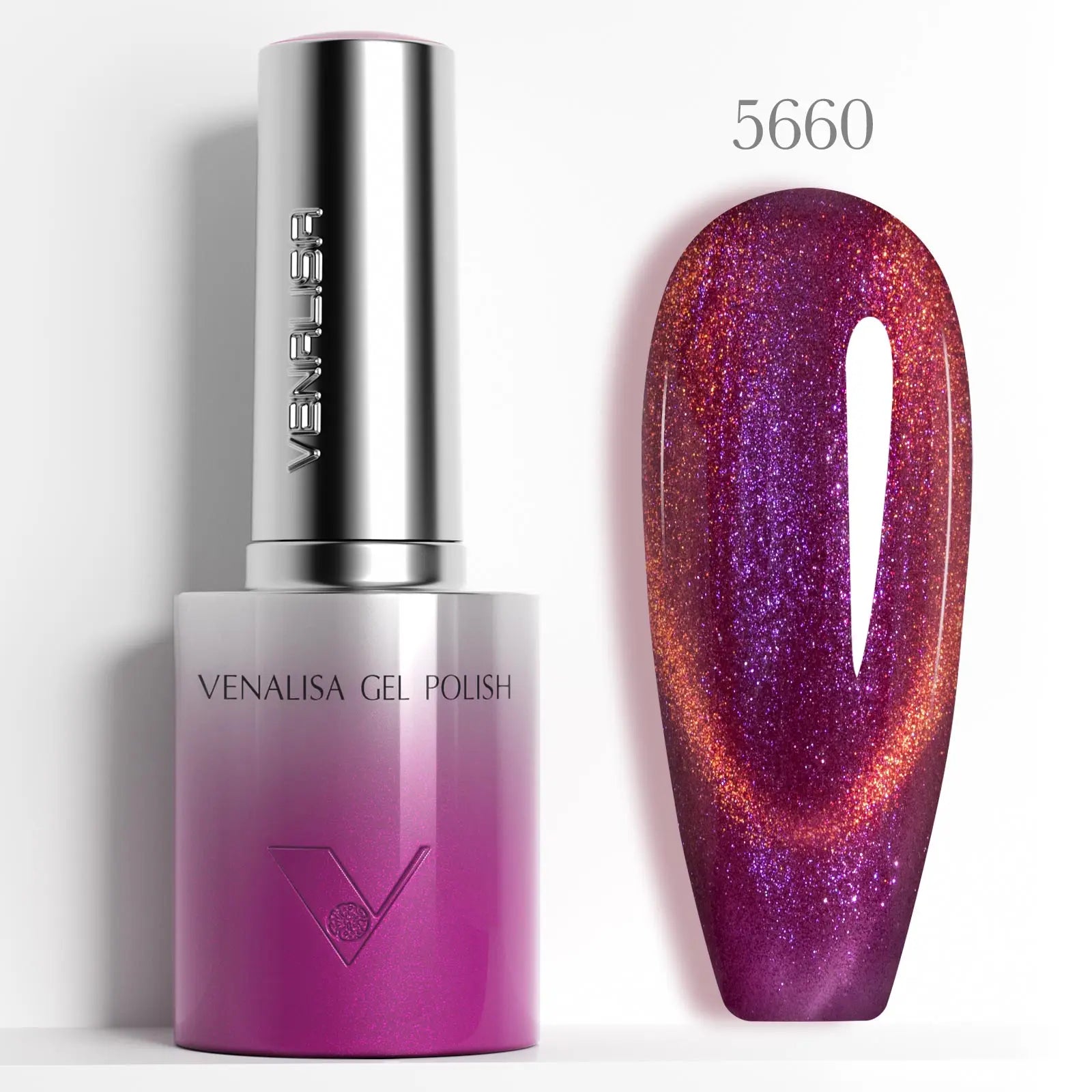 VENALISA 60 Colors TPO/HEMA FREE Glitter Gel Cat Eye Gel Nail Polish UV/LED Soak-Off Gel Polish Manicure DIY Nail Art Christmas