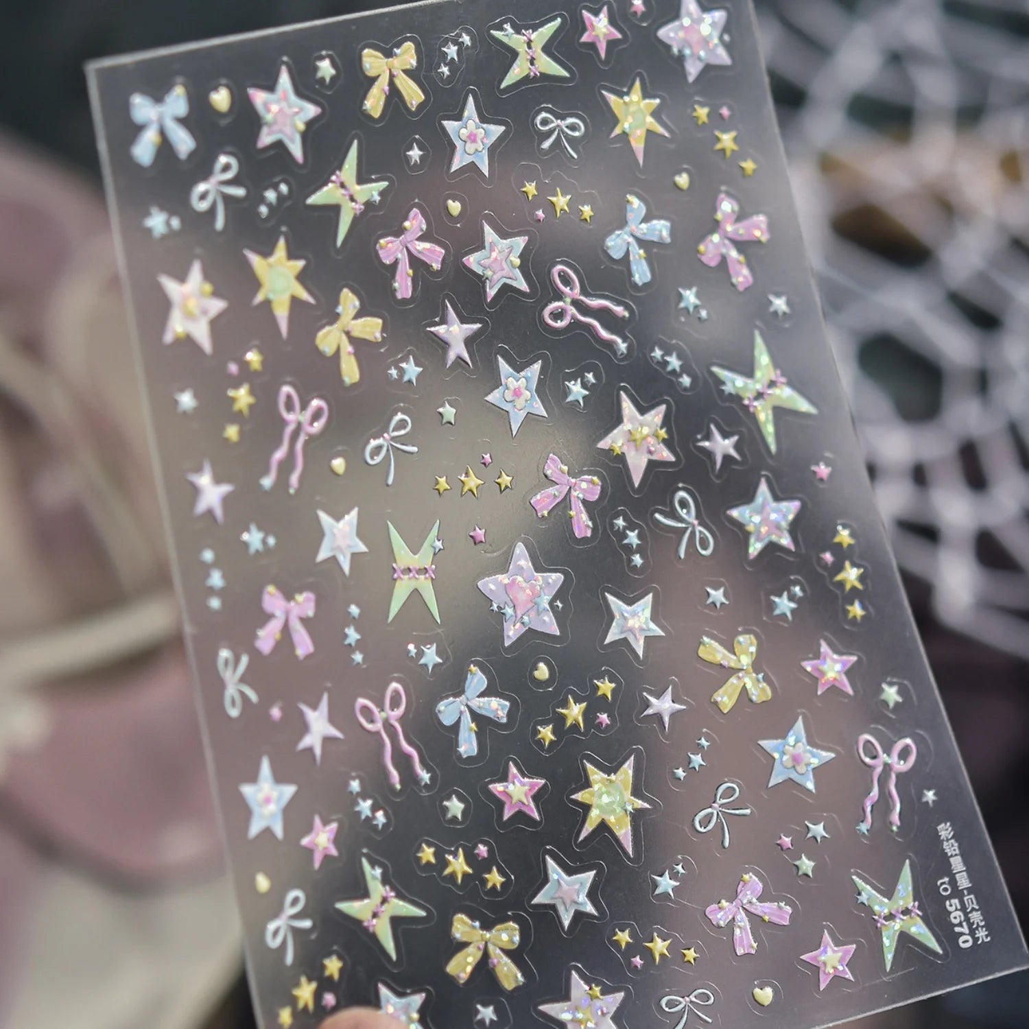 5D Summer Ocean Nail Stickers Seaside Vacation Colorful Fish Bubble Starfish Little Octopus Nail Decal Fresh Sea Manicure Decor