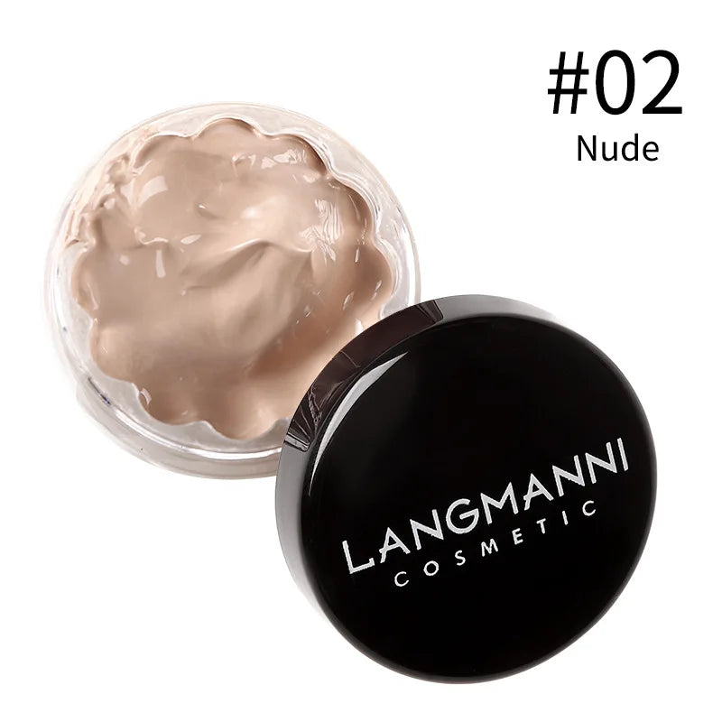 Full Coverage Liquid Concealer Waterproof Foundation Makeup Base Long Lasting Cream for Dark Circles Acne Natural Matte