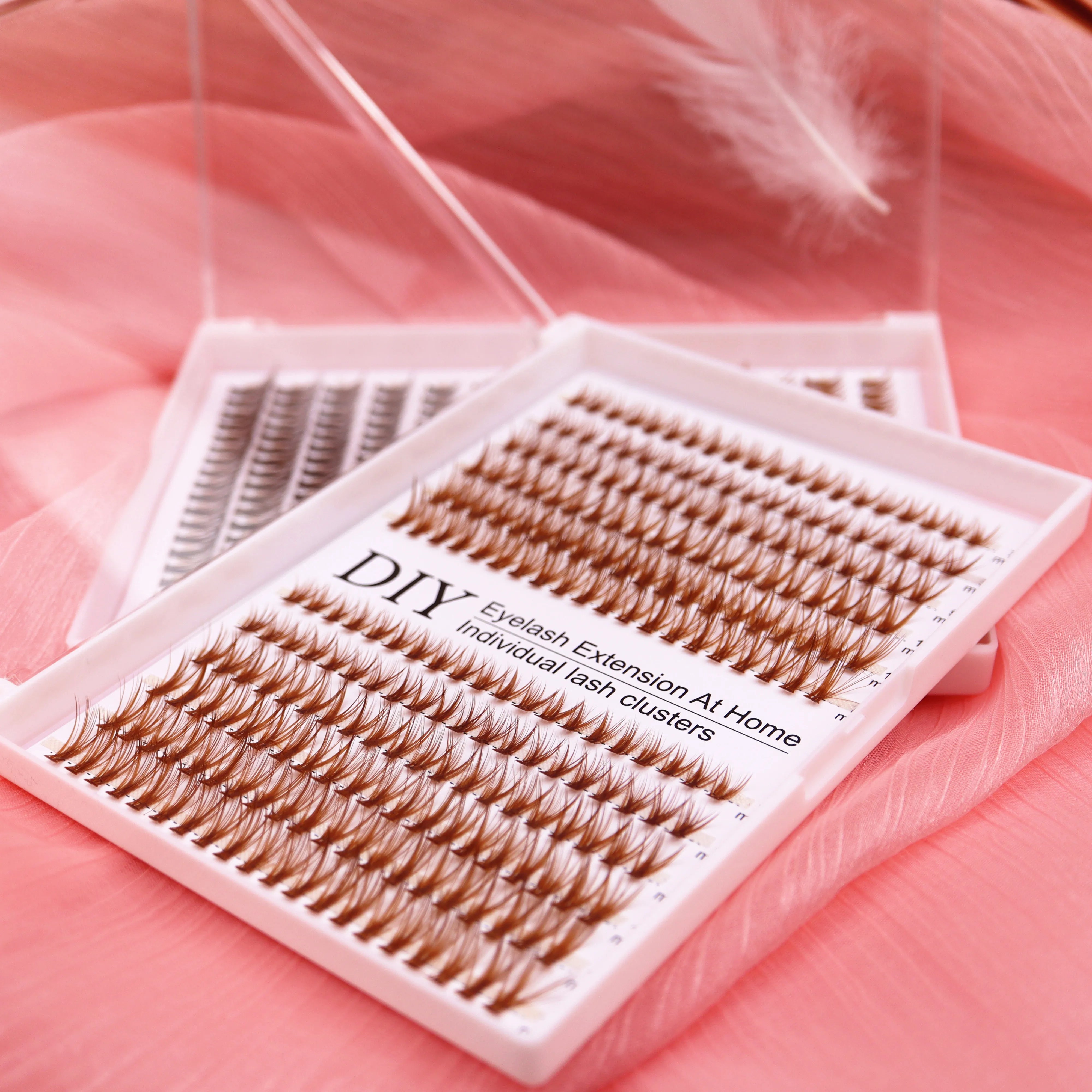 30D mixed Cluster Colored Cluster Eyelashes for Extension brown lashes Natural Faux Mink Eyelashes Individual Makeup Cilia SILK