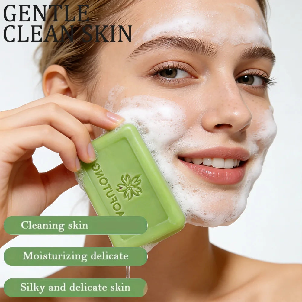 MIAOFUTONG Gentle for Sensitive Skin TEA TREE OILANTIFUNGAL SOAP Plant-Based Care Moisturizing FormulaG lmproving acne