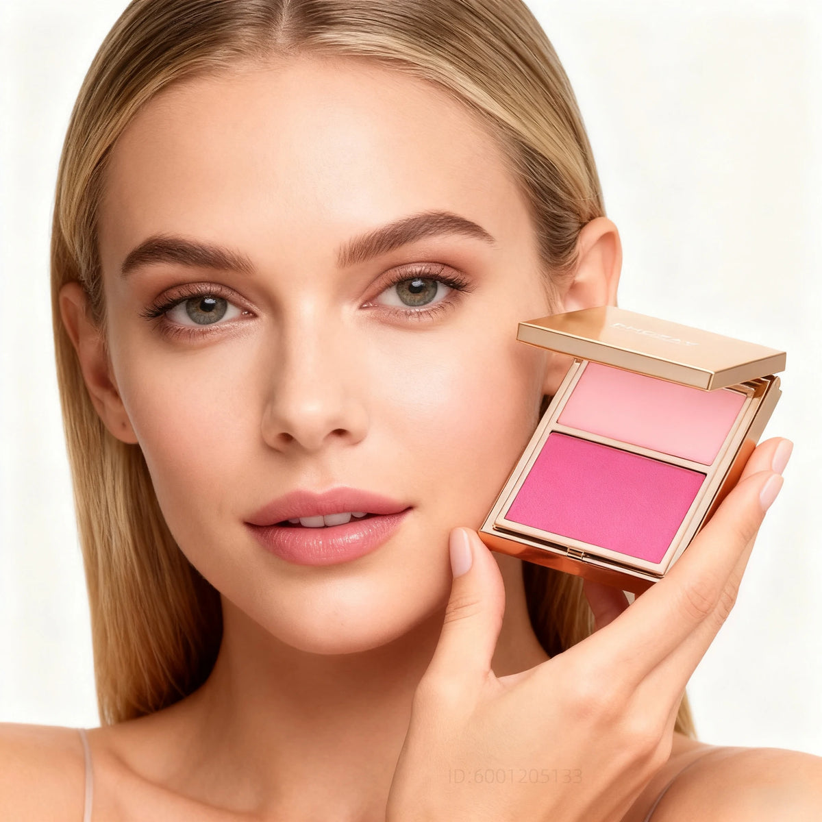 Two-tone Natural Matte Cream Blush Shimmer Contour Blusher Blush Powder Longlasting Waterproof Face Blusher Chinese Cosmetics