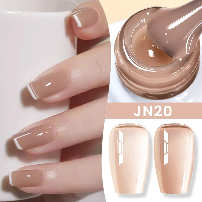BORN PRETTY 10ml Translucent Color Gel Polish Jelly Nude Autumn Jelly Amber Semi Permanent UV Gel Nail Art Soak Off Gel Varnish