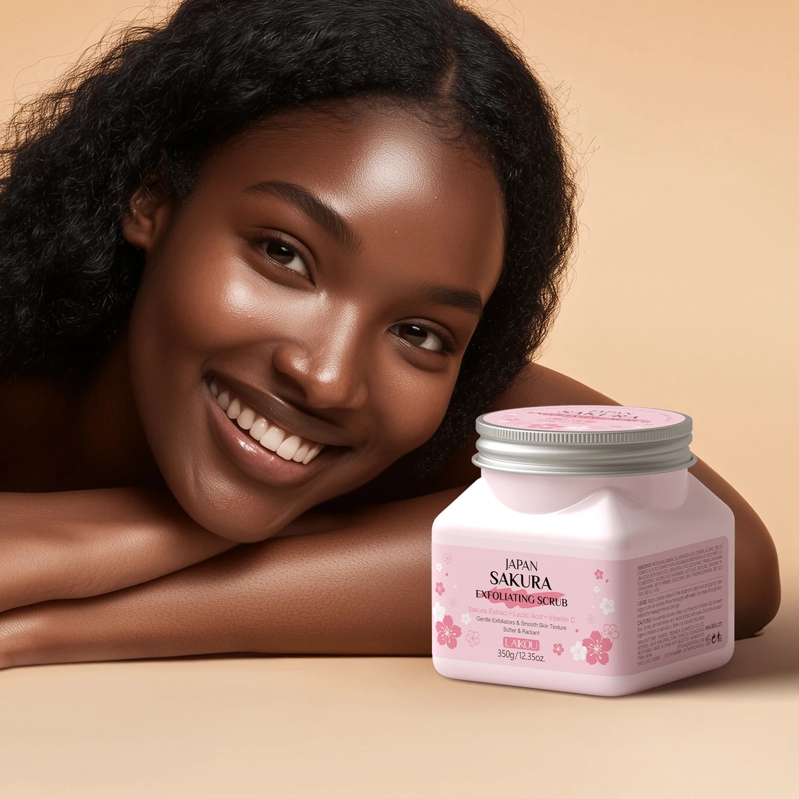 LAIKOU Sakura Exfoliating Facial Scrub Gentle Cleansing Dead Skin