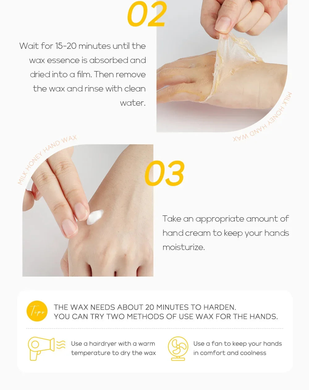 Cherry Blossom Honey Milk Hand Wax Moisturizing Hand Mask Exfoliating Dead Skin Nourishing Smoothing Dry Rough Hands Repair