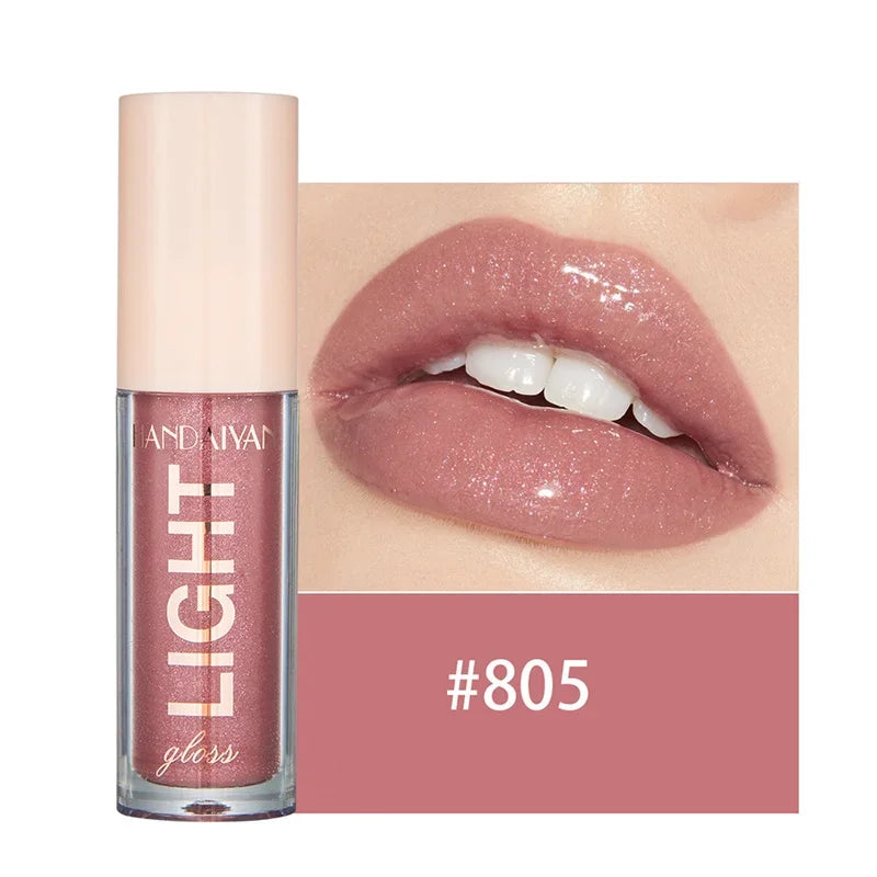 12 Colors Mirror Pearl Lip Gloss Long-lasting Moisturizing Shine Glitter Lip Glaze Waterproof Glass Liquid Lipstick Women Makeup