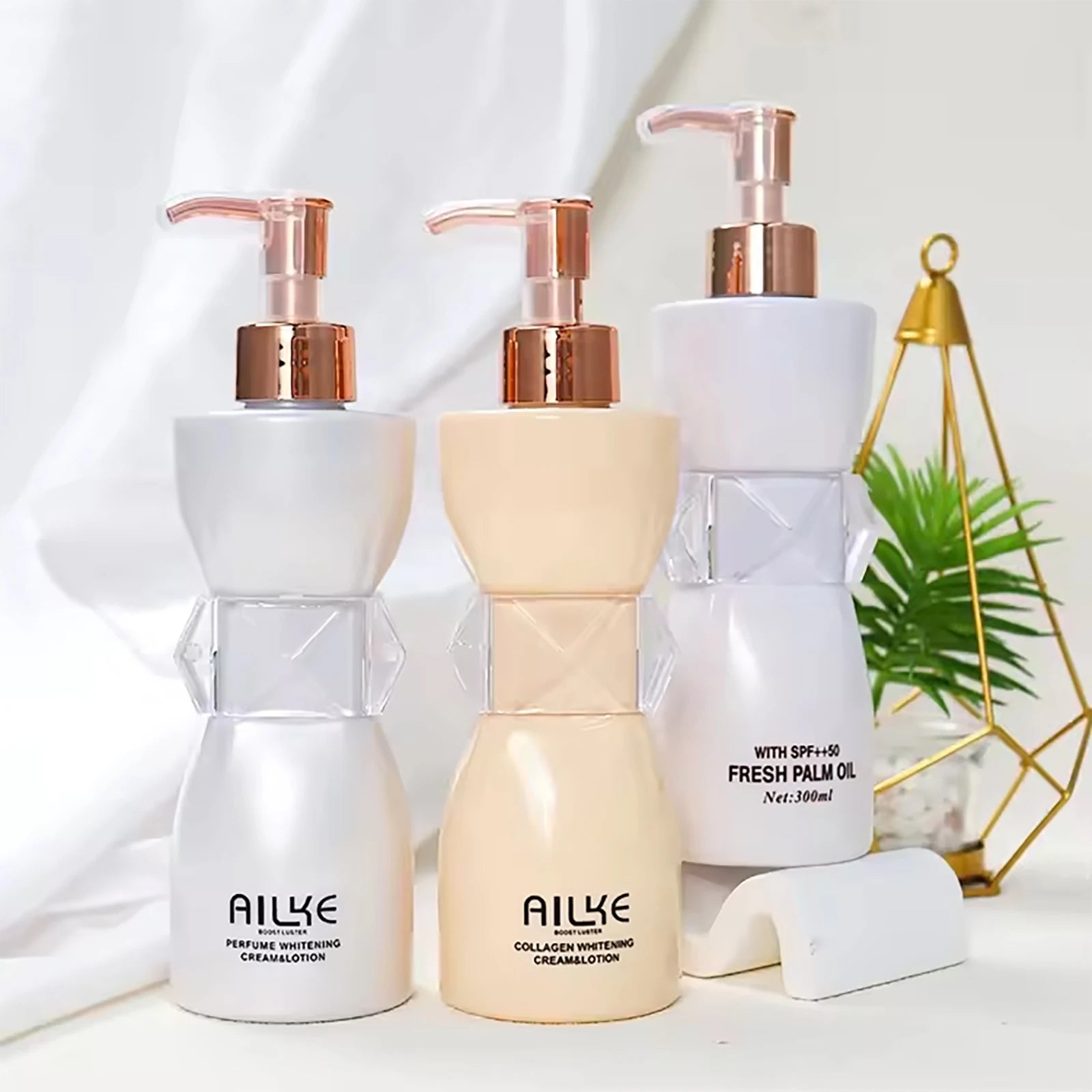 AILKE Collagen Whitening Body Lotion, Intense Moisturizing Cream, Reduce Black Spots, Wrinkles, With Nicotinamide, Arbutin