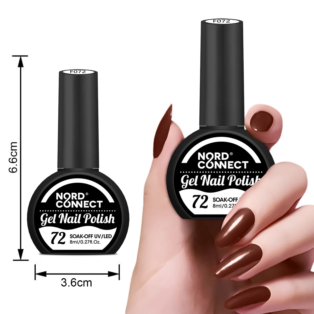 Half round bottle nail polish gel, nude natural pink gel nail polish set long lasting fast curing, brown chocolate skin tone gel