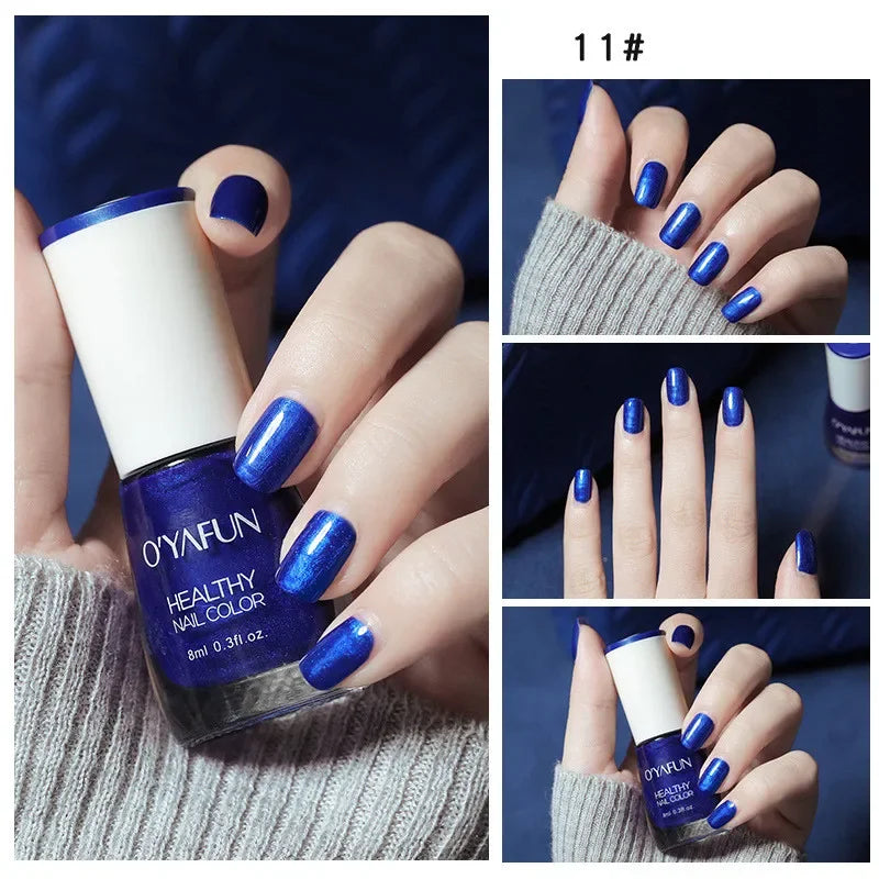 Matte Waterproof No-bake Nail Polish Nail Art Tearable Quick Dry Normal Without Lamp Nail Polish Glitter Sequins UV Varnish