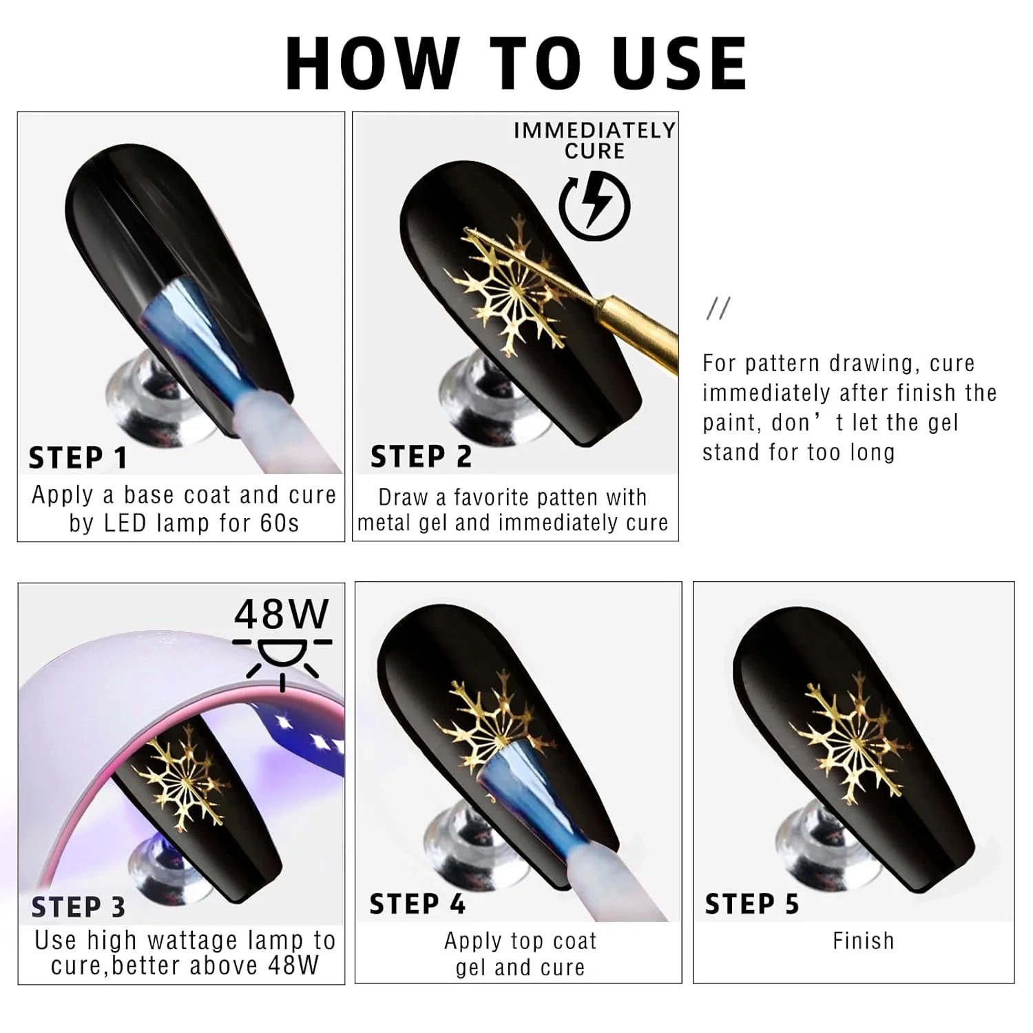 5/8/10/12ml 5D Metallic Painting Nail Gel Silver/Gold Liner Polish Mirror Chrome Effect Gel Nail Polish Soak Off UV/LED Drawing^