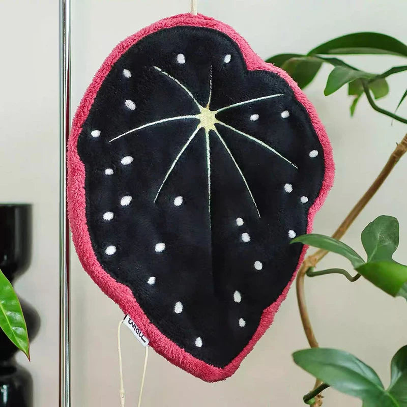 Leaf Hand Towel Bathroom Accessories Absorbent Kitchen Towel Soft Towel Hanging Towels Handkerchief Towels Home Wash Hand Towels